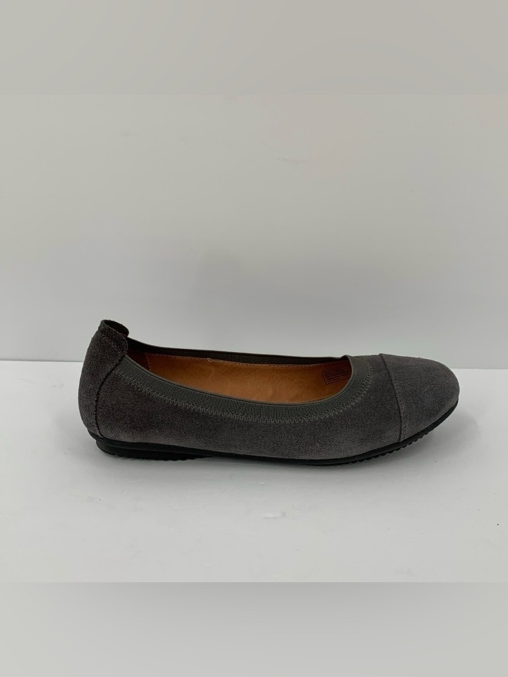 Josef Seibel Pippa gray suede ballet flats shoe comfort slip-on spectator 37 6